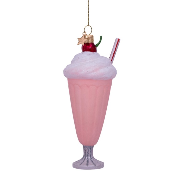 Vondels kerstbal milkshake - zacht roze