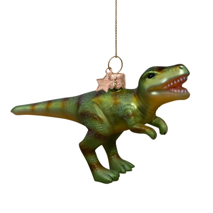 Vondels kerstbal dino - groen