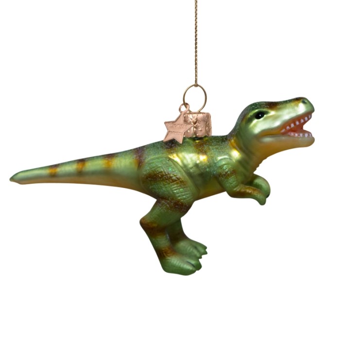 Vondels kerstbal dino - groen