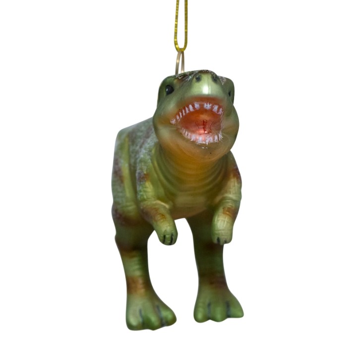 Vondels kerstbal dino - groen