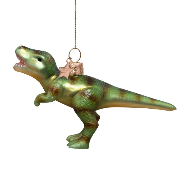 Vondels kerstbal dino - groen