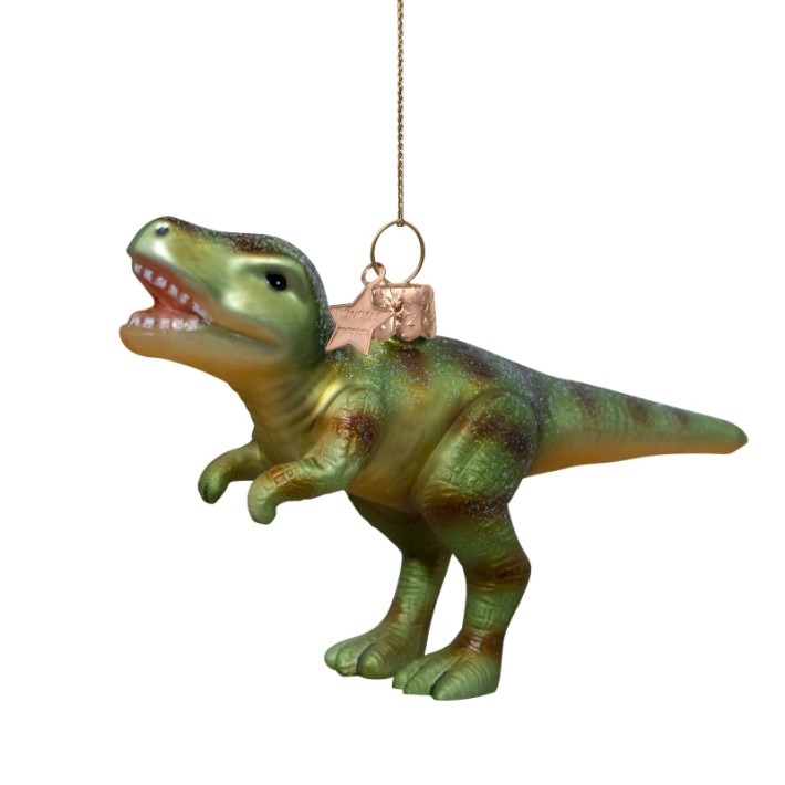 Vondels kerstbal dino - groen