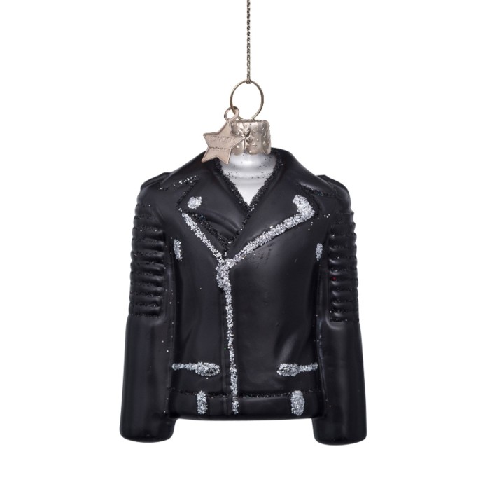 Vondels kerstbal motorjas - zwart