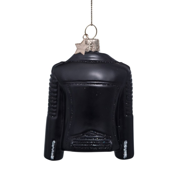 Vondels kerstbal motorjas - zwart