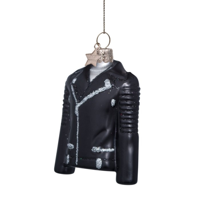 Vondels kerstbal motorjas - zwart