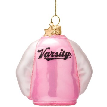 christmas ornament bomber jacket - pink