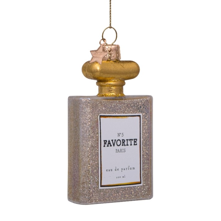 Vondels kerstbal no. 5 favorite parfum - glitter