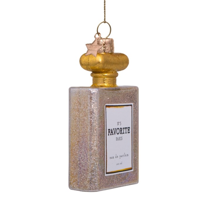 Vondels kerstbal no. 5 favorite parfum - glitter