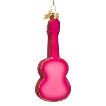 vondels kerstbal raspberry pink guitar h13cm