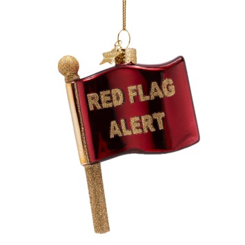 vondels kerstbal red flag h10.5cm