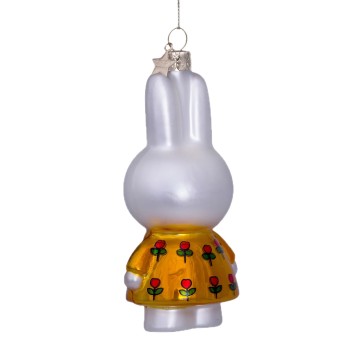 vondels kerstbal miffy yellow dress tulips h11.5cm w/box