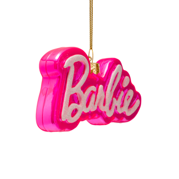 kerstbal Barbie logo H5.5cm
