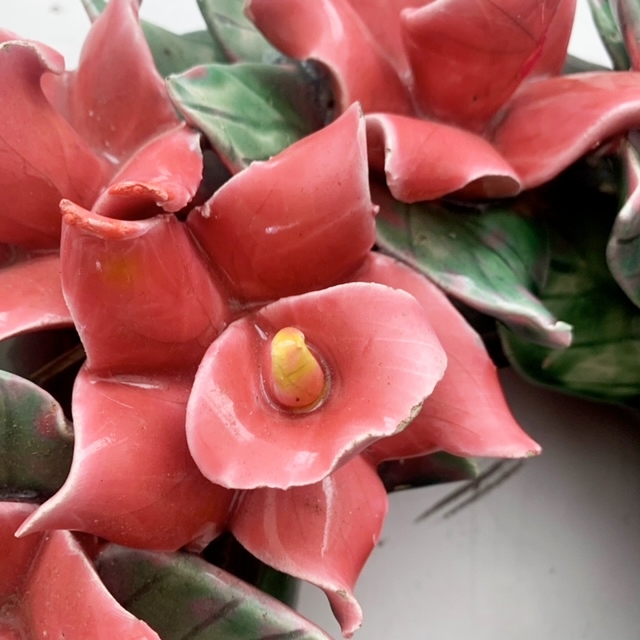 majolica keramieken bloemenkrans 33 cm