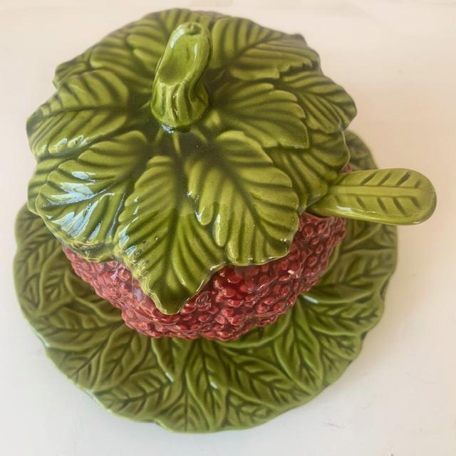 majolica frambozen jampot