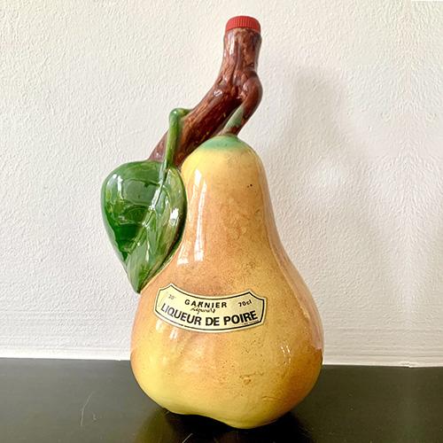 majolica pear liqueur bottle