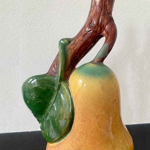 majolica pear liqueur bottle