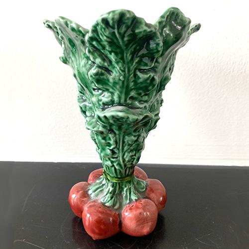 majolica vase radishes