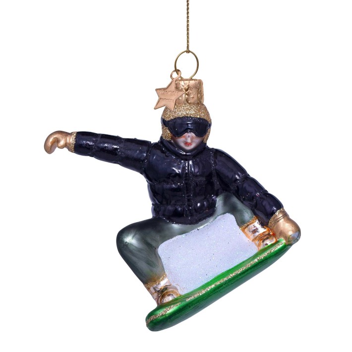 Vondels kerstbal snowboarder